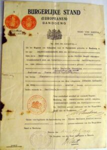 1937 identity document for Kitty Uitenhagede Mist-Barkey prior to marriage