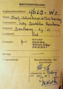34-Kitty Drok Temporary ID card-Dutch evacuees