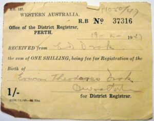 39-Erwin Droks Australian birth registration